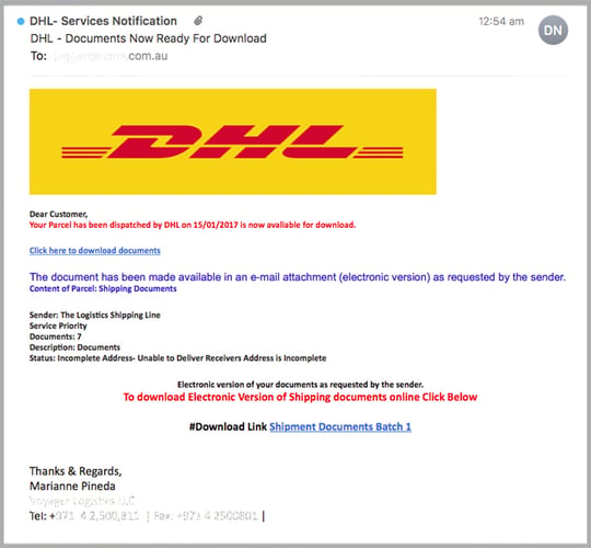 Fake parcel email scam mimicking DHL does the rounds MAILGUARD2-1.jpg