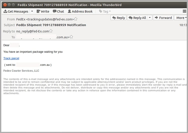 FedEx fake shipping notification MailGuard.jpg