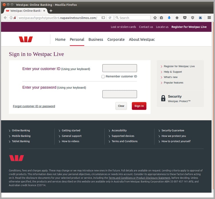 New Westpac card temporarily blocked landing page MAILGUARD2.jpg