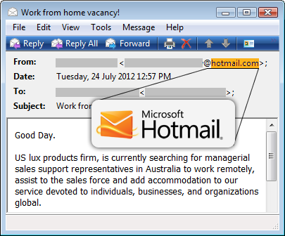 Spammers love Hotmail