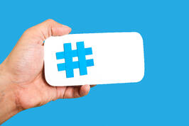 Mobile Hashtag Horizontal Concept