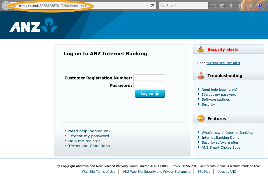ANZ phishing Scam 2