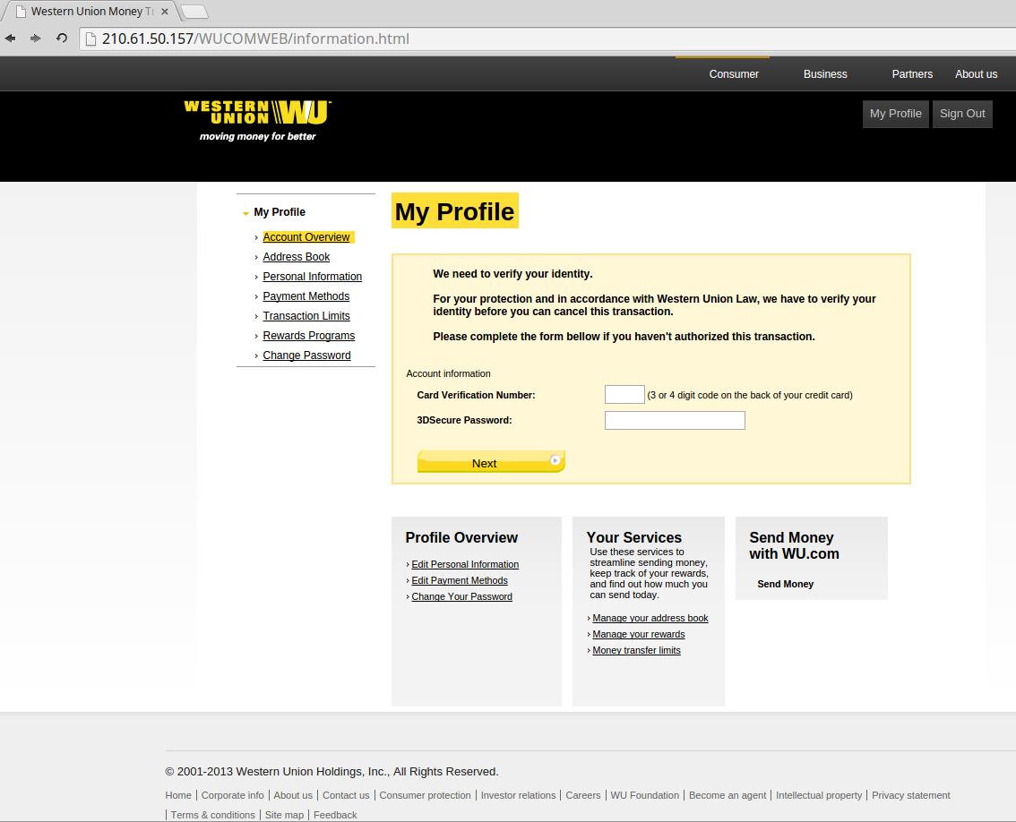 Warning Fastbreak Email Scam Purporting To Be From Western Union