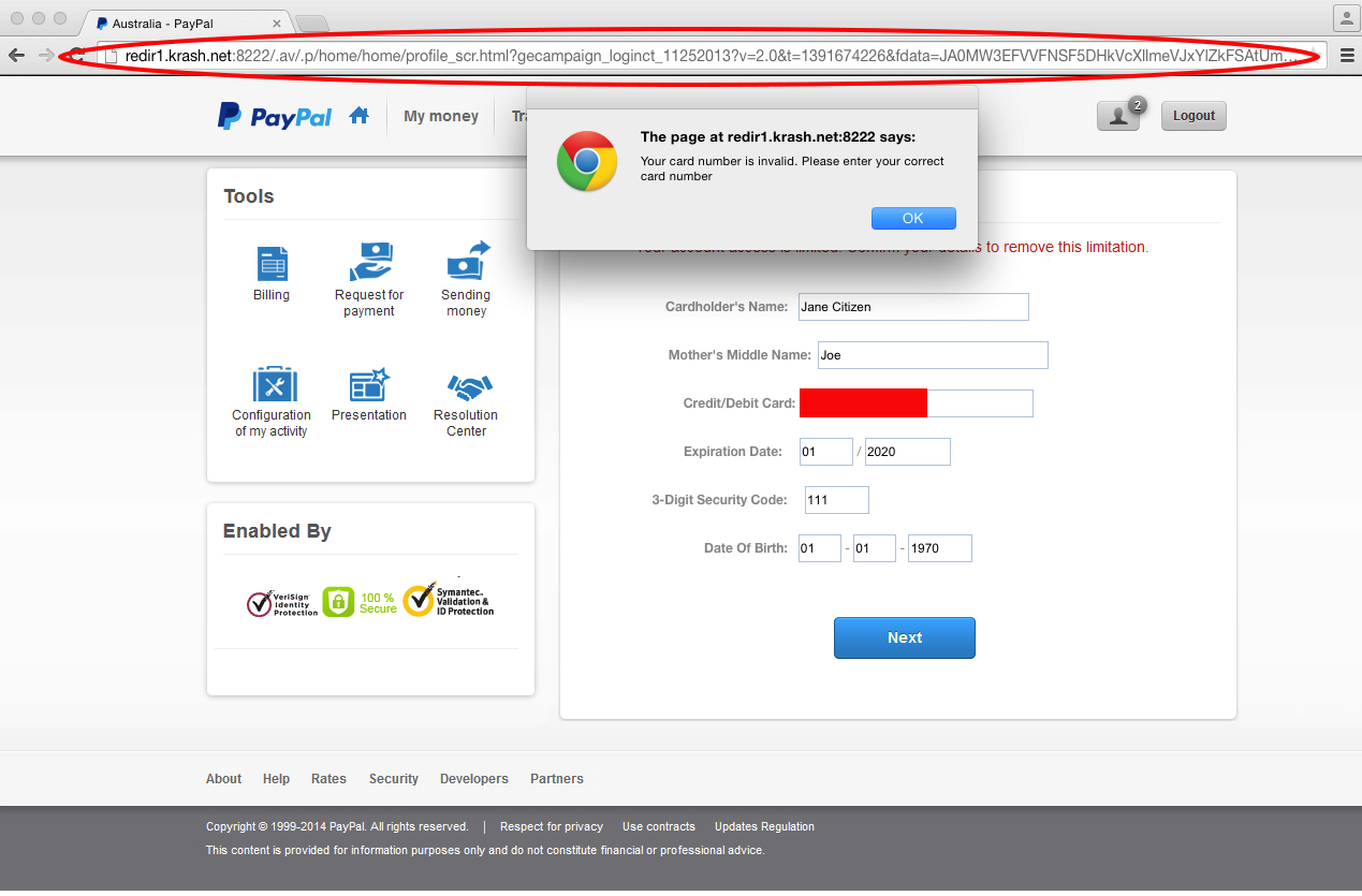 Paypal Phishing Email 3 Scam MailGuard Security