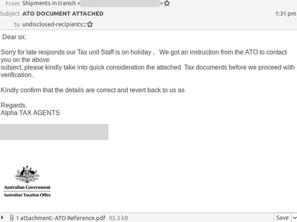 Absorbere mølle bur ATO spoofed in new phishing email scam