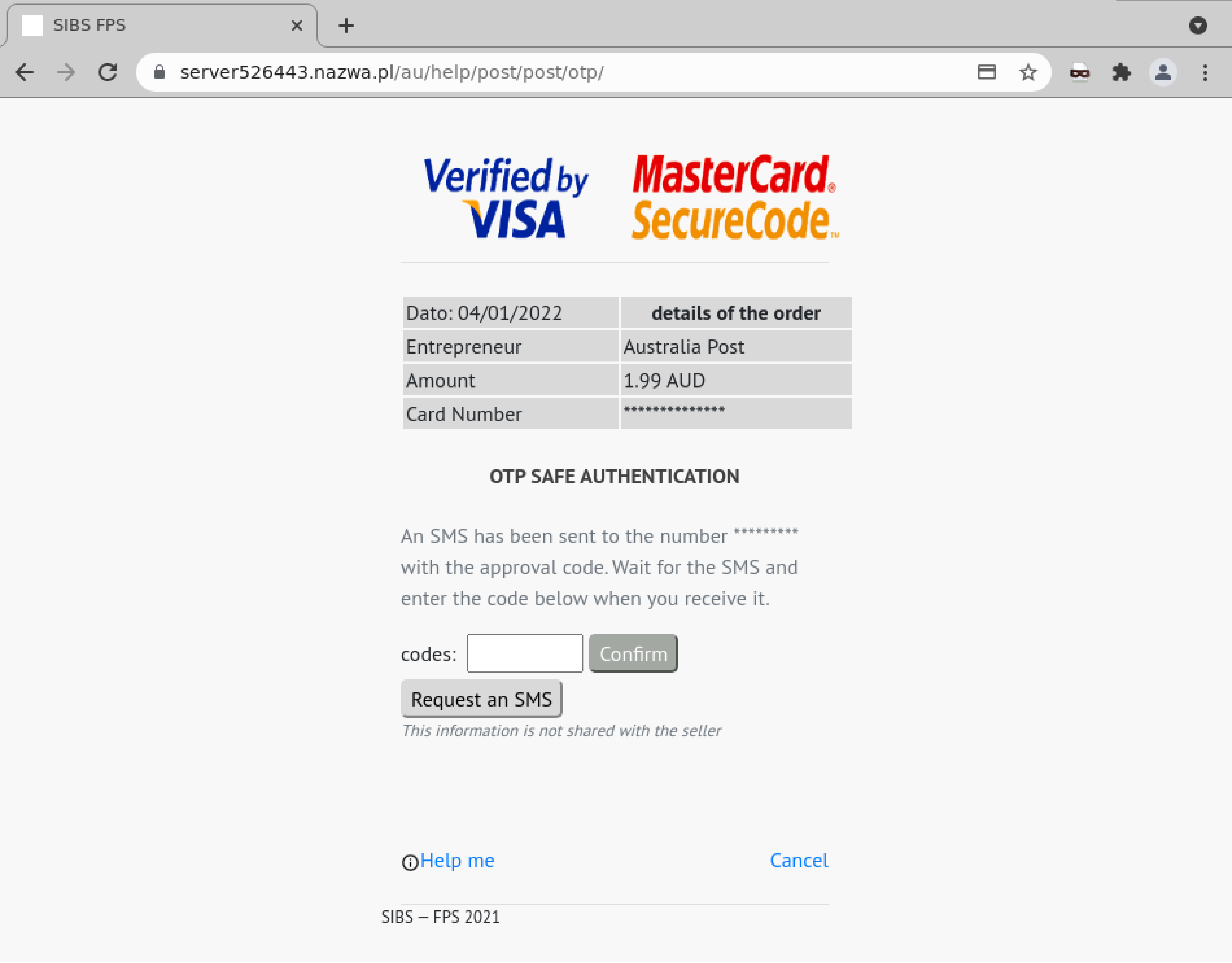 current phishing scams mastercard