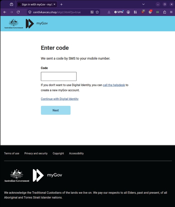 ATO - 0626 - SMS code