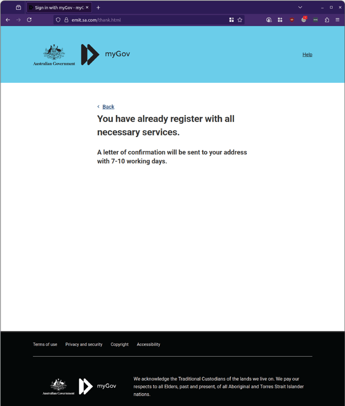 ATO MyGov Super - 0725 - you have registered