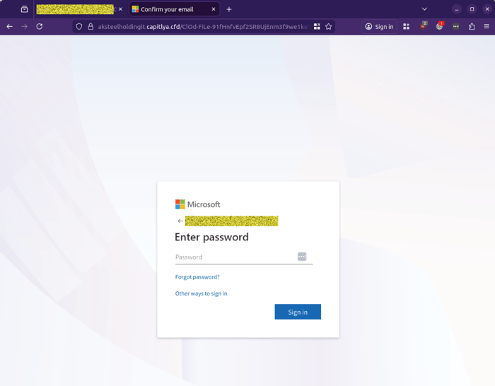 Admin Assistant Compromise Scam - 0326 - MS Password