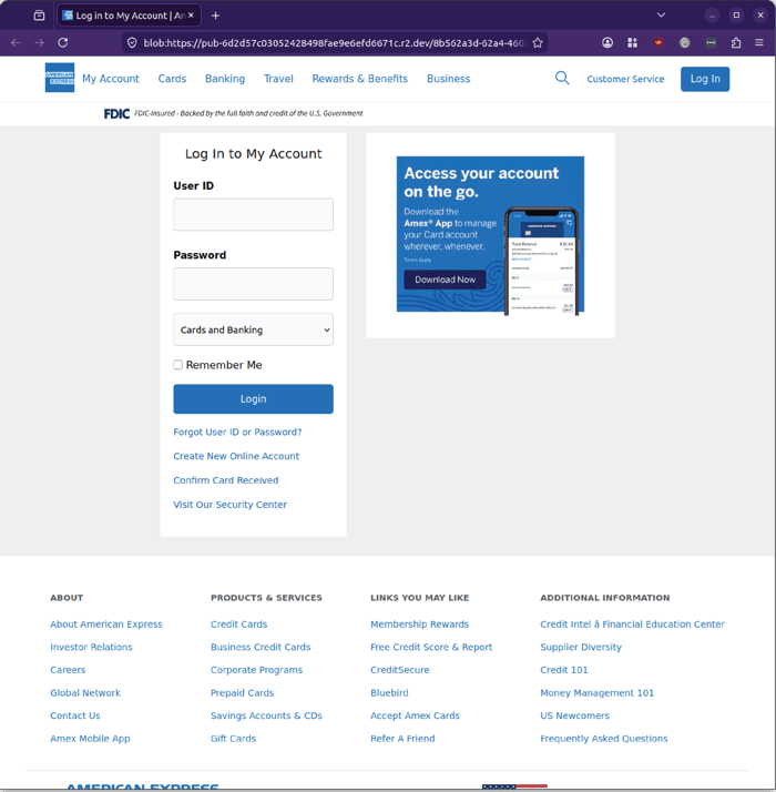 Amex log in