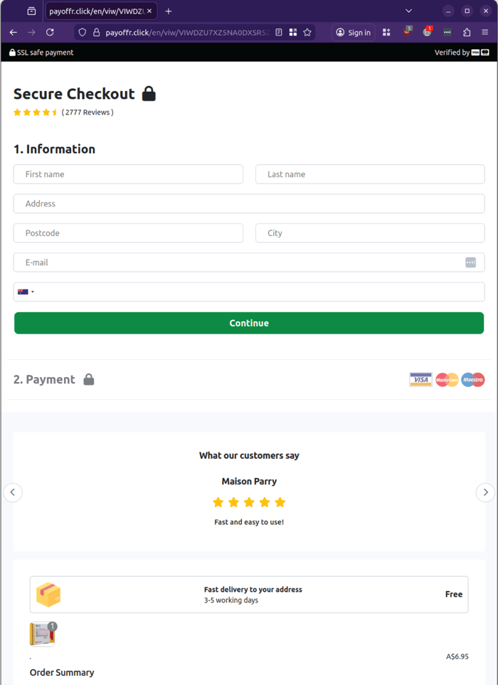 AusPost- 1225 - pay - personal information