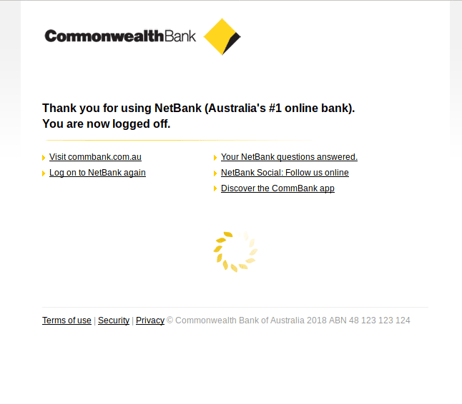 CommBank logged off