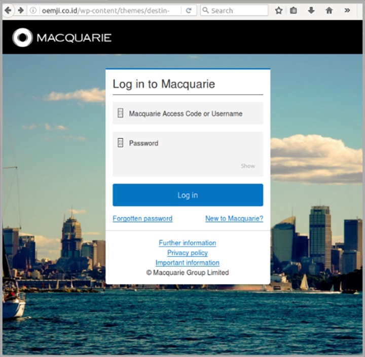 Macquarie Bank online banking users beware of zero-day phishing email
