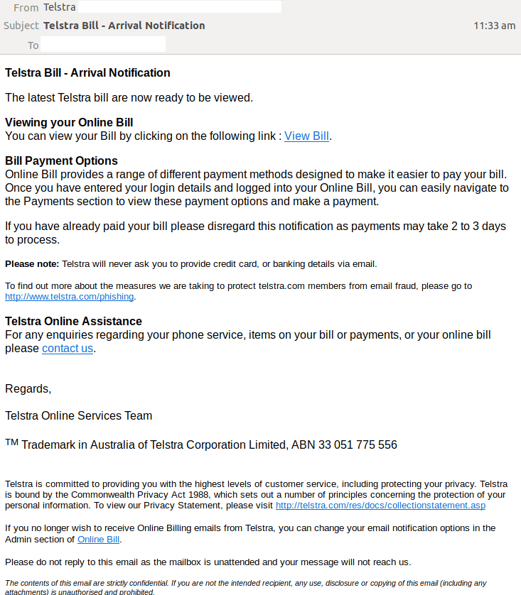 Telstra Scam