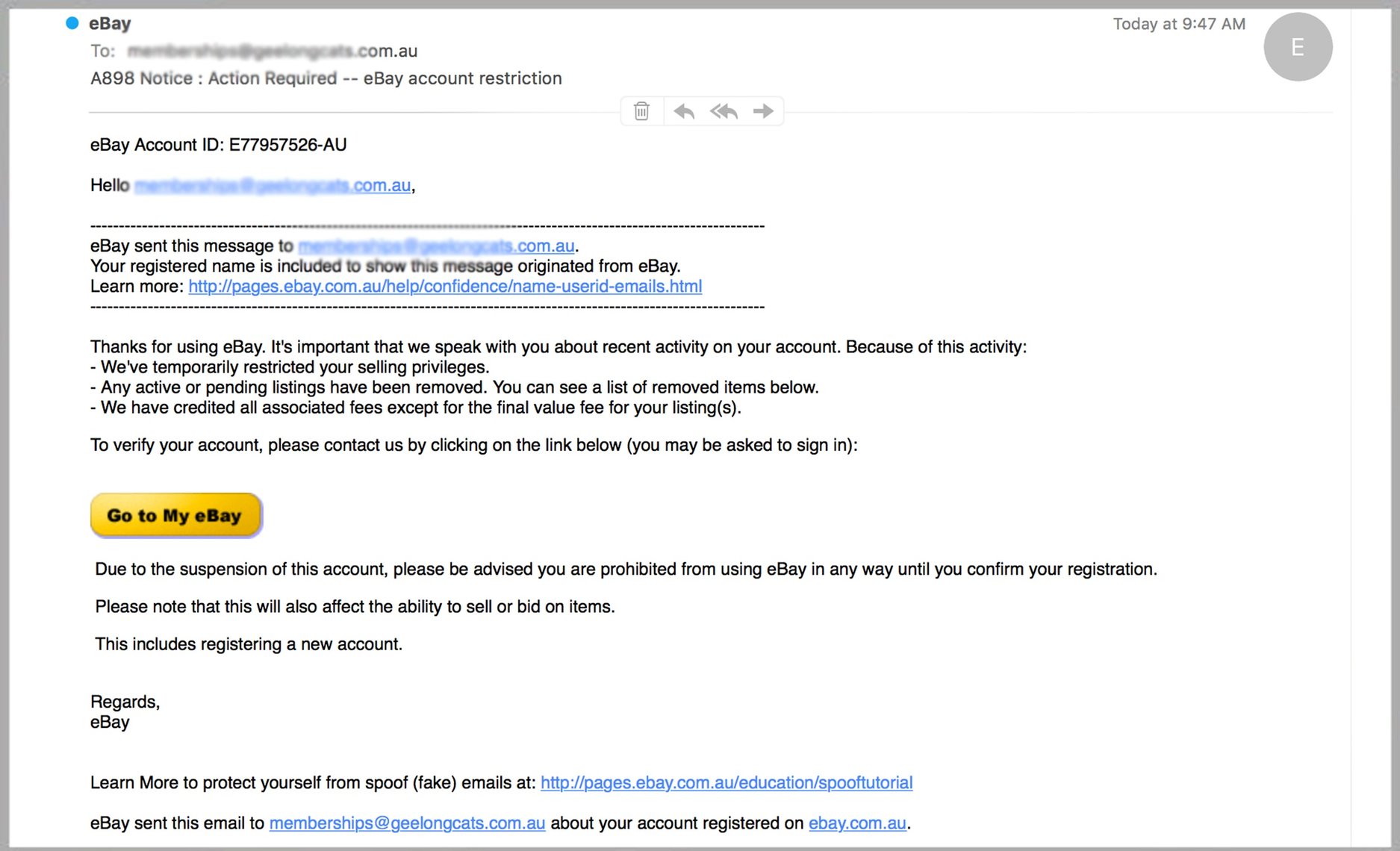 New Scam Targets eBay Users