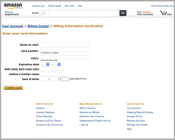 Amazon AWS Phishing Scam Billing Verification
