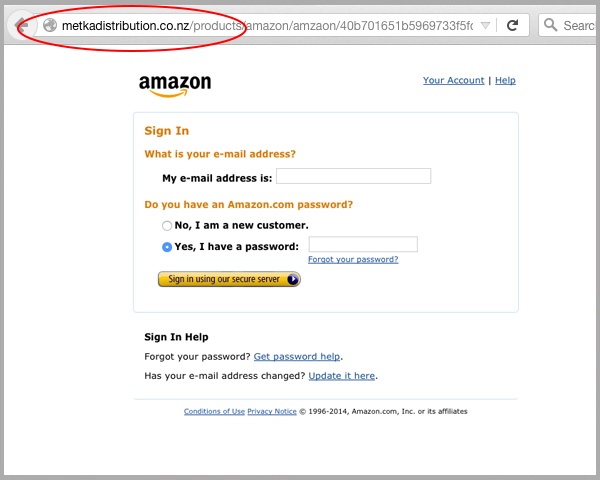 Amazon Login Page Phishing