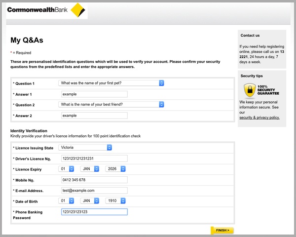 Commonwealth Bank Hoax Identity Verficiation