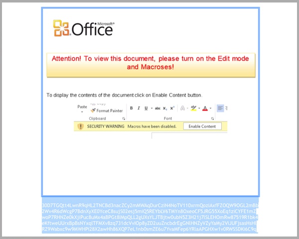 Enable Macros Malware Scam