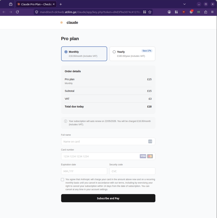 Claude - 0426 - payment details