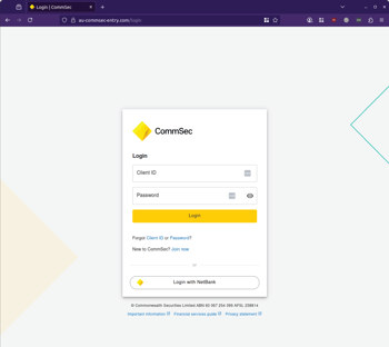 CommSec “Final Notice” phishing email harvests trading logins