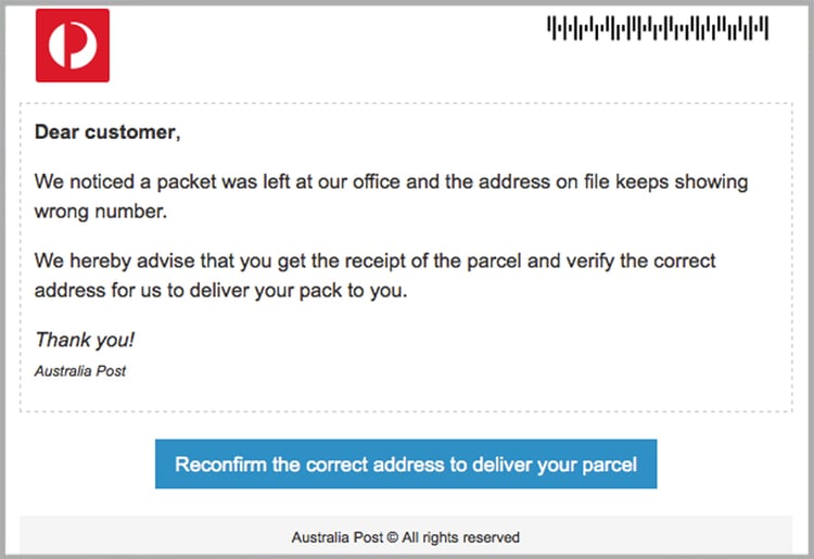 Cybercriminals replicate Australia Post website in sophisticated malware attackMAILGUARD2.jpg