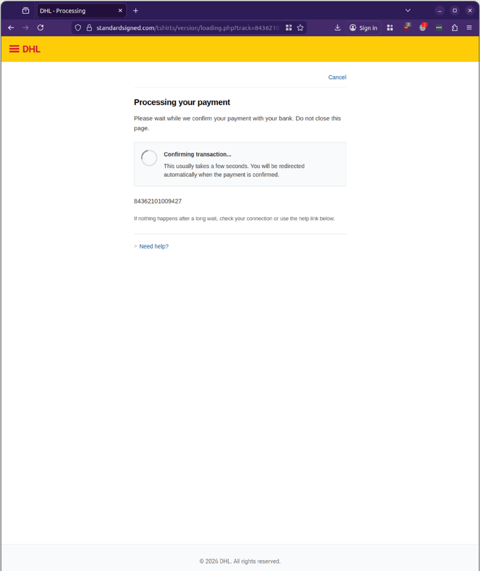 DHL - 0426 - payment processing