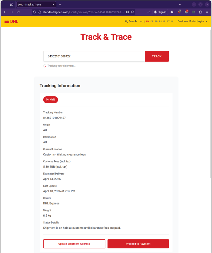 DHL - 0426 - track and trace