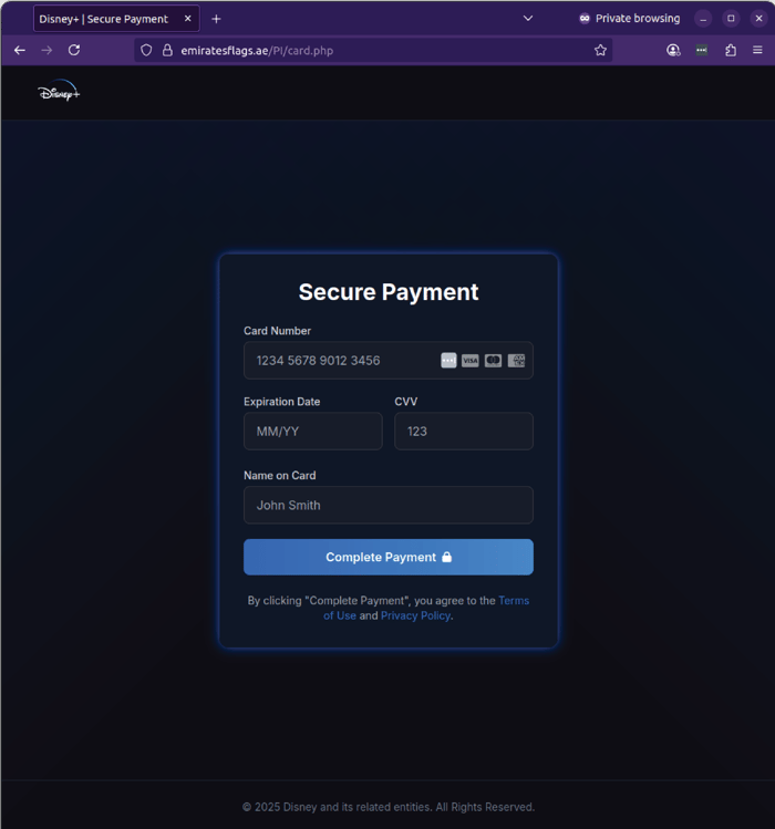 Disney+ - 0825 - payment