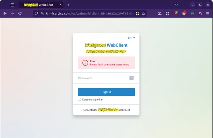 Email disconnect - 0925 - signin error