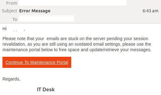 Emails stuck on server