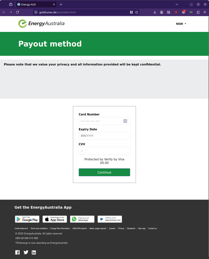 Energy Australia - 0726 - payment card details capture