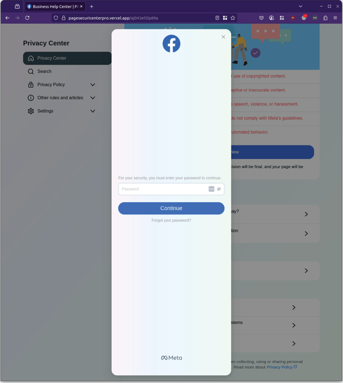 Facebook - 0625 - Phishing Page - Password