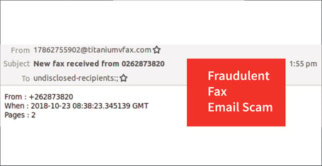 fax email scam