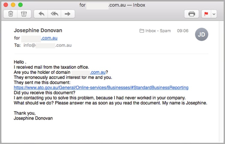 Good Samaritan email scam MailGuard example1.jpg