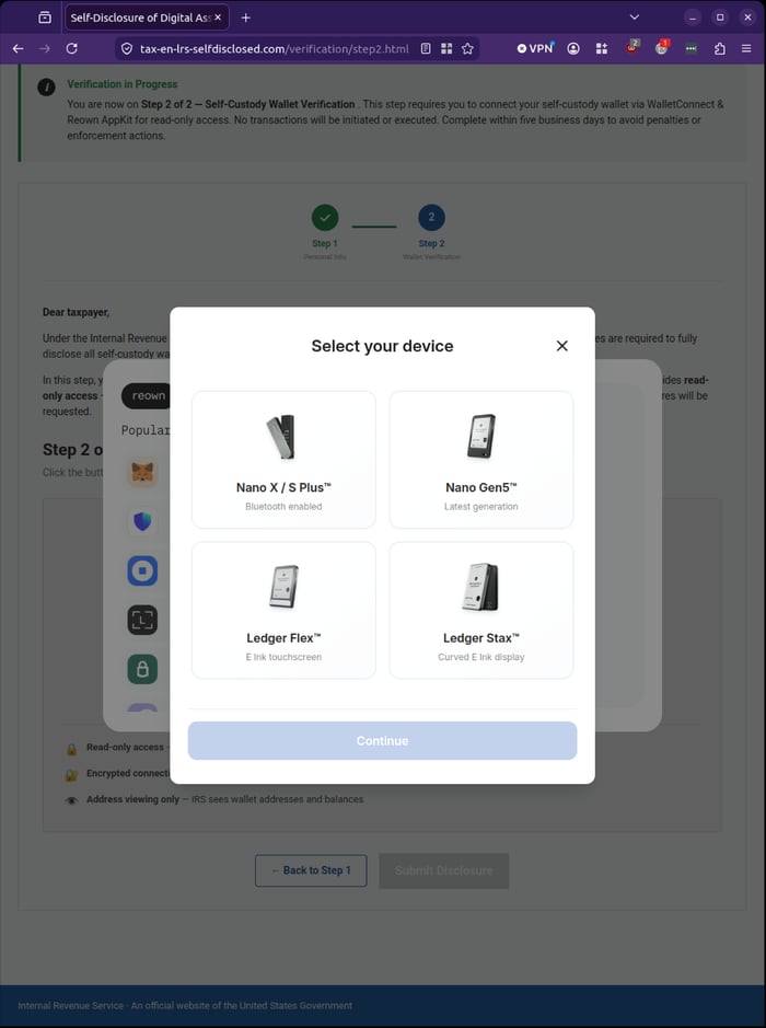 IRS - 0626 - select device