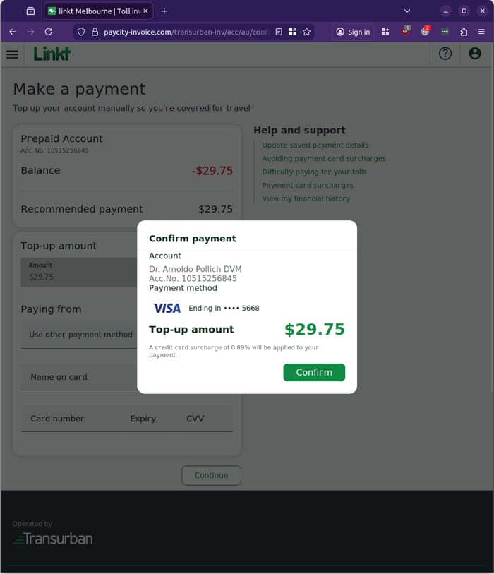 Linkt - 0226 - phish 2 - confirm payment