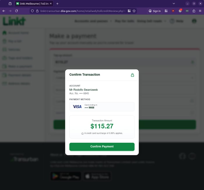 Linkt- 1225 - confirm payment