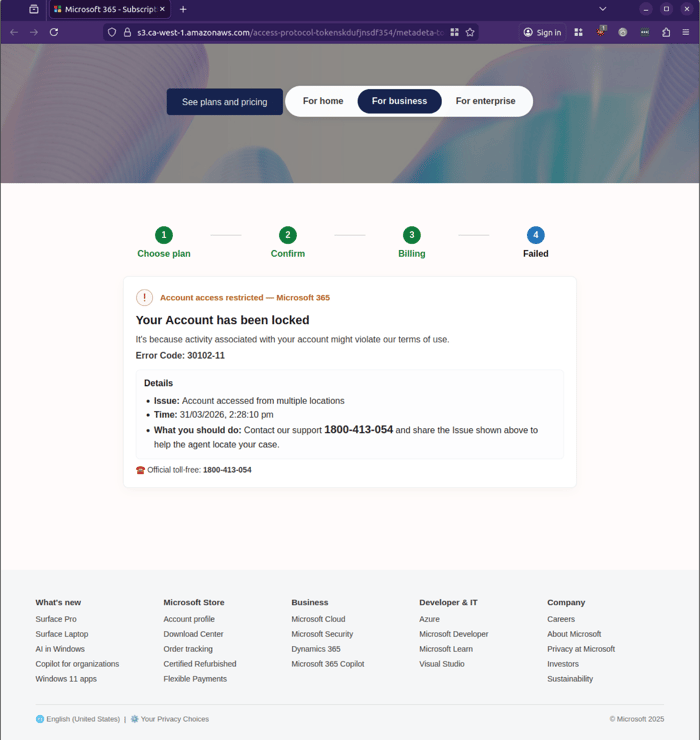 M365 renewal - 0326 - account access restricted
