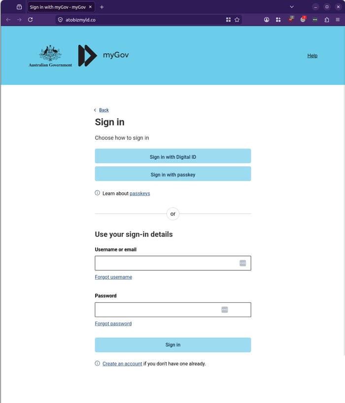 Medicare myGov - 0626 - sign in