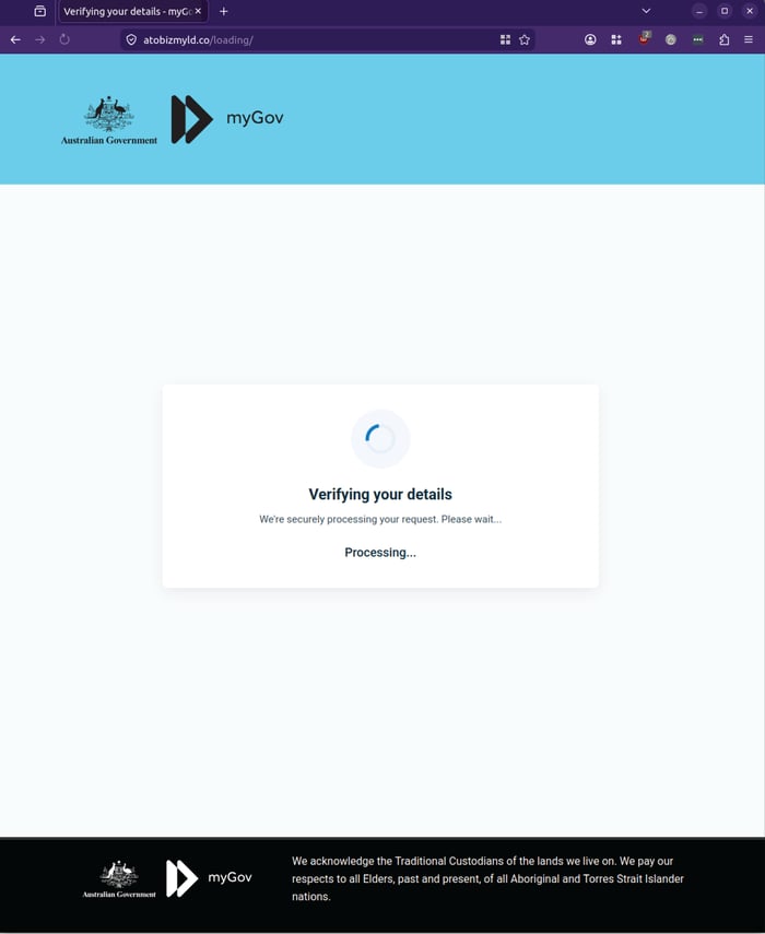 Medicare myGov - 0626 - verifying
