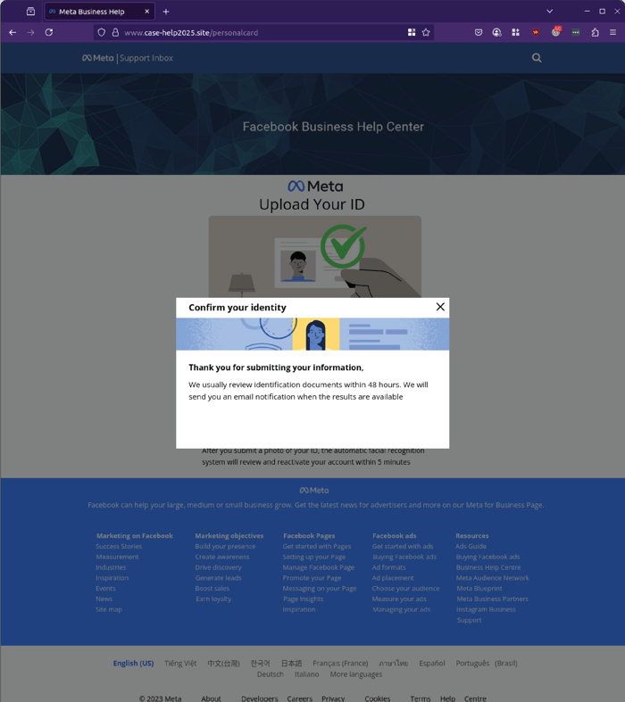 Meta Ads - 0625 - MFA confirm identity