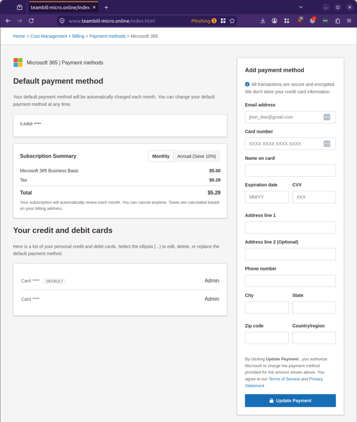 Microsoft 365 - 0826 - payment details