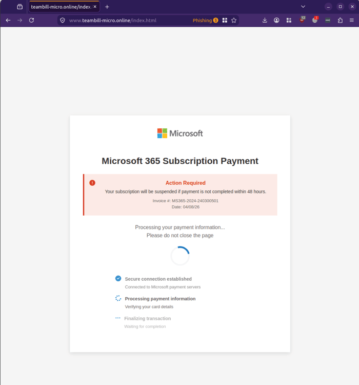 Microsoft 365 - 0826 - payment processing