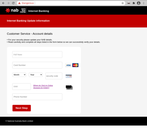 Warning: ‘Account verification’ email impersonating NAB delivers ...