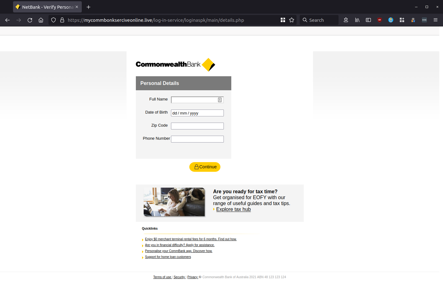 NetBank - Verify Personal Details — Mozilla Firefox_663