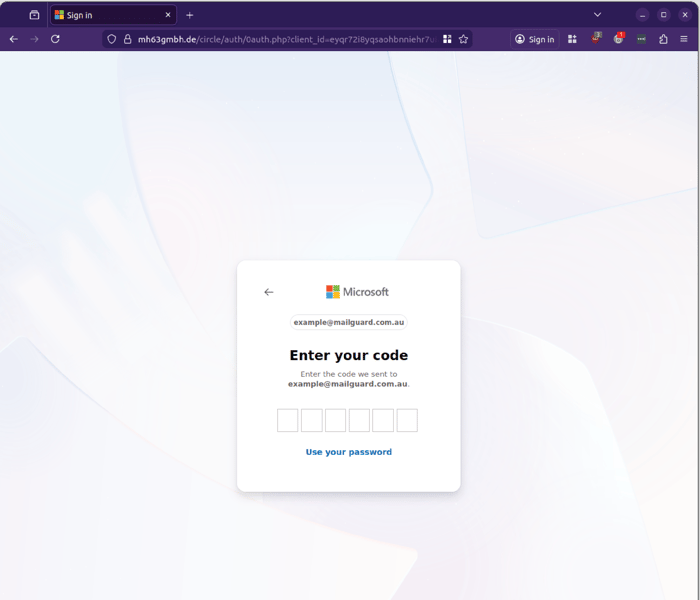 O365 - 1125 - entercode