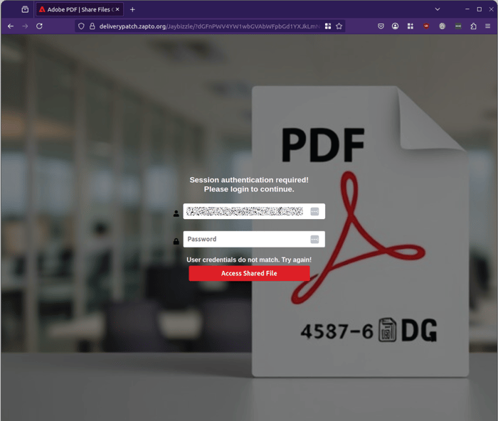 ONE DRIVE ADOBE - 0625 - phishing page
