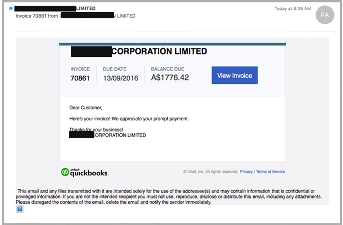 Breaking Cybercriminals impersonate Intuit QuickBooks client in