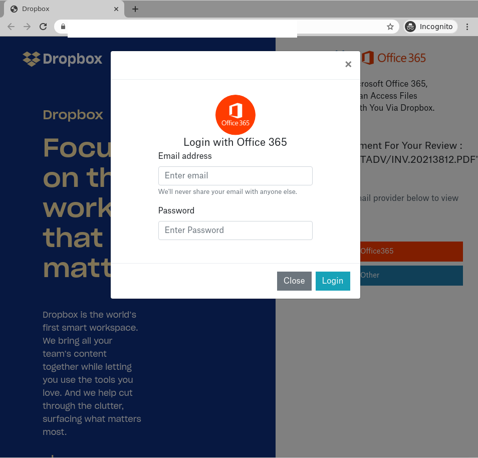 dropbox login error dropbox login error